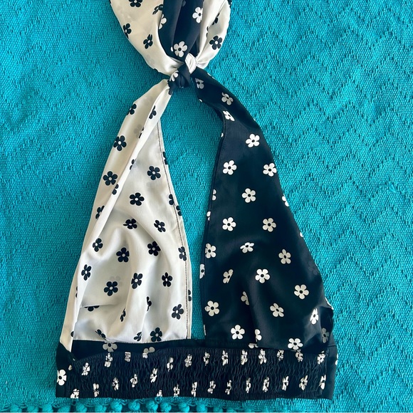 Floral Colorblock Halter Top Small - Picture 4 of 5